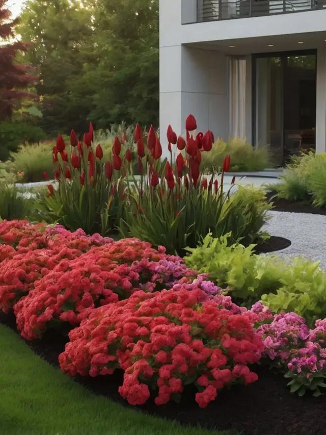 Creating themed gardens using a mix of perennials and annuals.